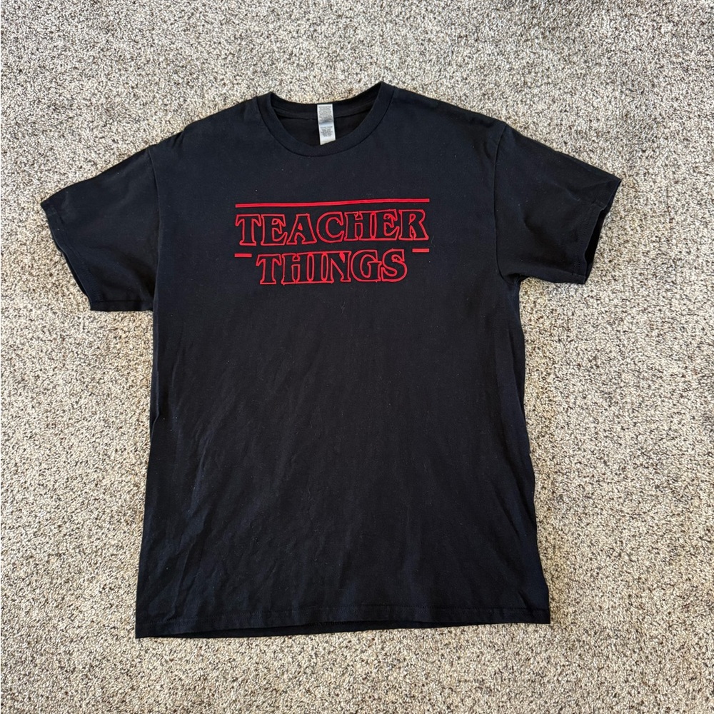 Unisex “Teacher Things” T-shirt Size M GUC